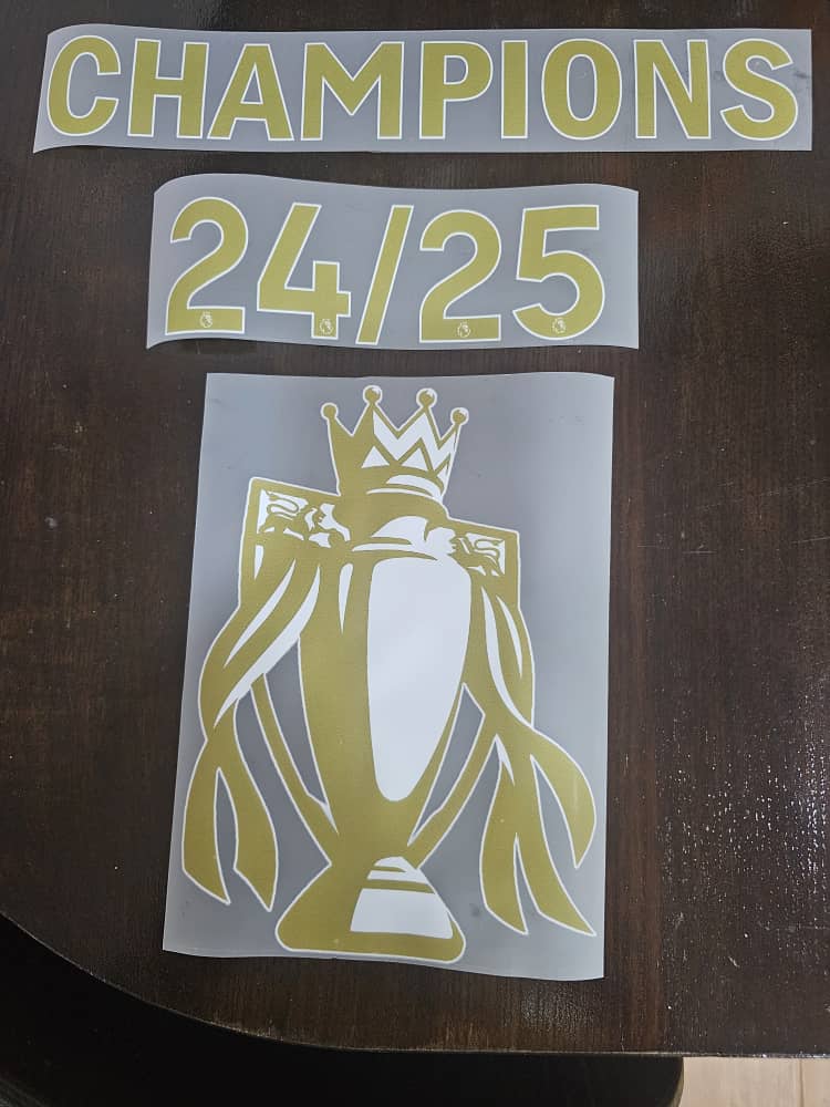Liverpool Premier League Champions 2024/25 sticker (print on t-shirt/jersey) - Image 2