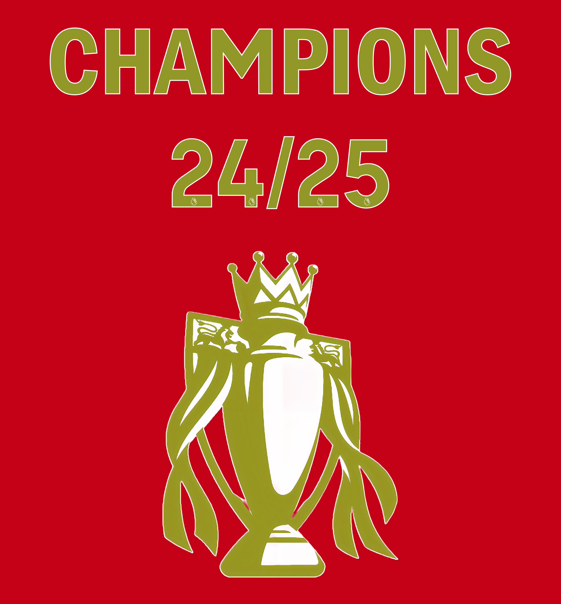 Liverpool Premier League Champions 2024/25 sticker (print on t-shirt/jersey)