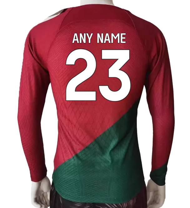 Portugal Home Football Jersey (World Cup 2022) - Long Sleeve - Image 3