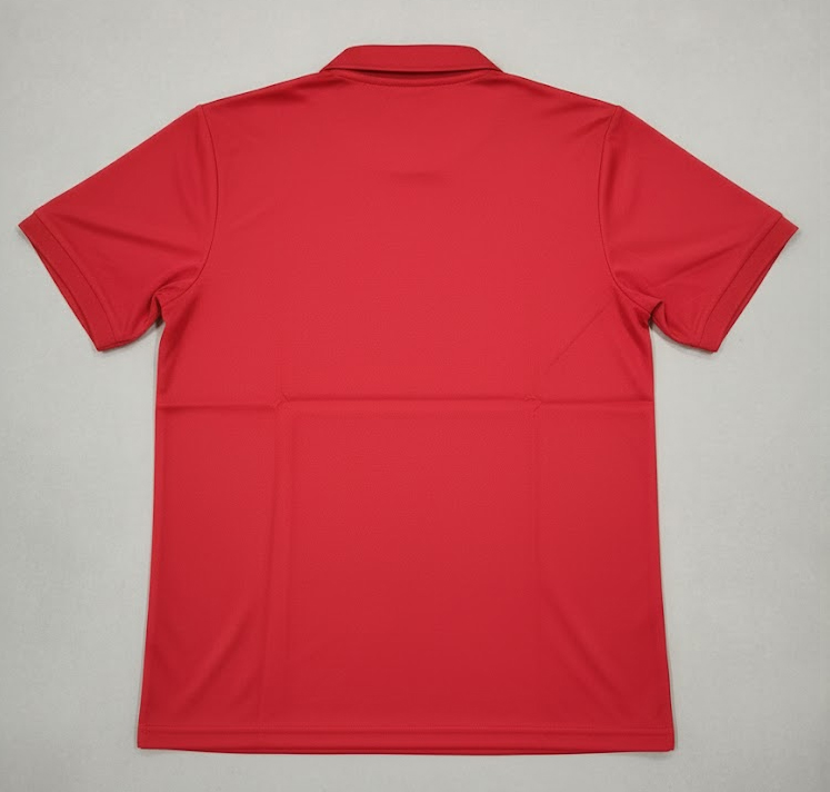 Manchester United Premium Fabric Unisex Polo T-Shirt (Bright Red Color) - Image 3
