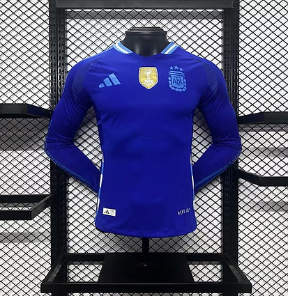 Argentina Away Football Jersey (Copa America 2024) - Long Sleeve